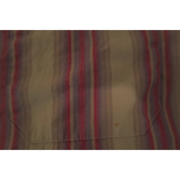 A.P.C. Rue De Fleurus Paris France Snap Button Down Striped Shirt Multi Yellow 3 - Picture 2 of 5